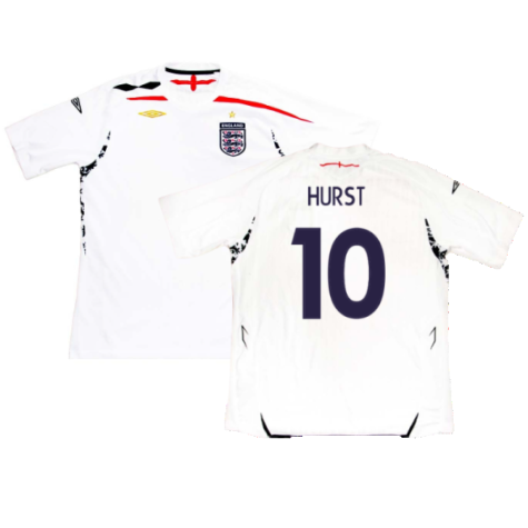 England 2007-09 Home Shirt (XXL) (Excellent) (Hurst 10)