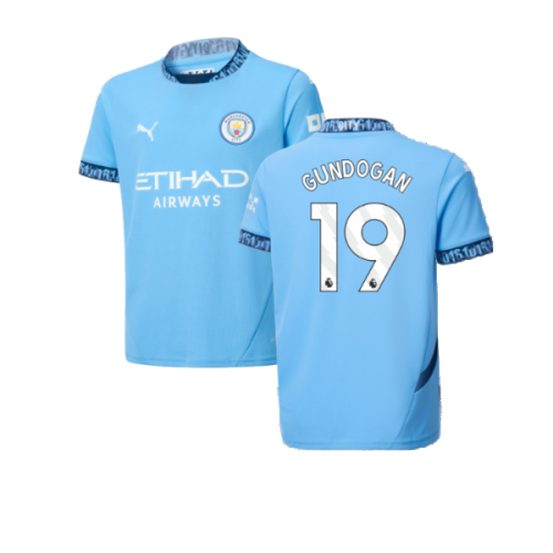 2024-2025 Man City Home Shirt (Kids) (Gundogan 19)