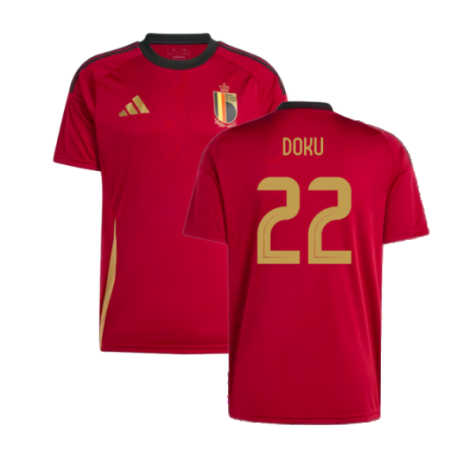 2024-2025 Belgium Home Fan Shirt (Doku 22)