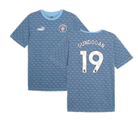 2024-2025 Man City ftblCulture Tee AOP (Navy) (Gundogan 19)