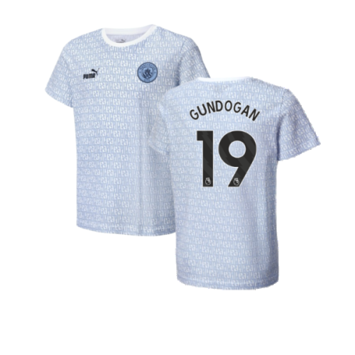 2024-2025 Man City ftblCulture Tee AOP (Light Blue) (Gundogan 19)