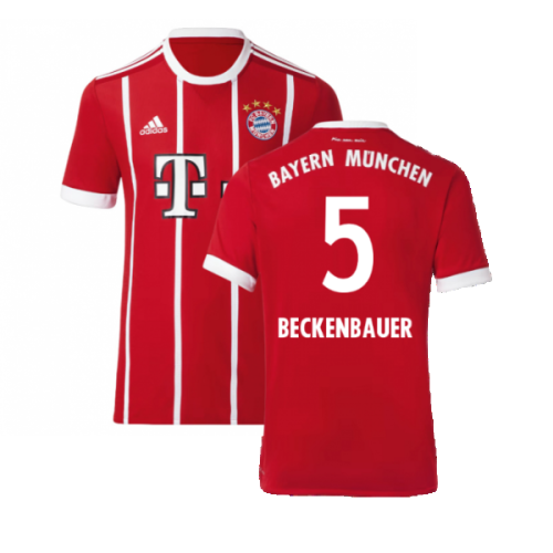 Bayern Munich 2017-18 Home Shirt ((Excellent) L) (Beckenbauer 5)