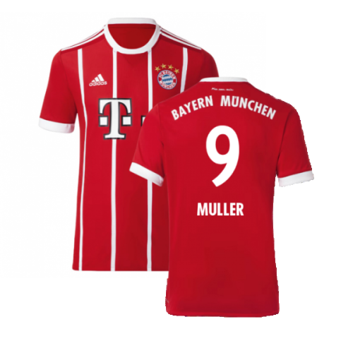 Bayern Munich 2017-18 Home Shirt ((Excellent) L) (Muller 9)