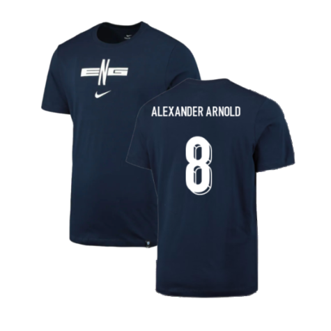 2024-2025 England Football T-Shirt (Navy) (Alexander Arnold 8)