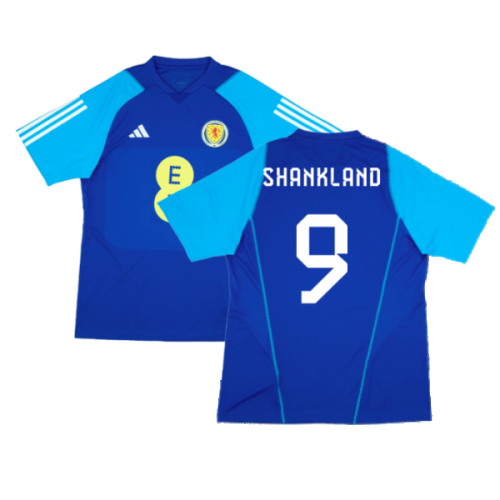 2023-2024 Scotland Player Issue Training Shirt (Blue) (Shankland 9)