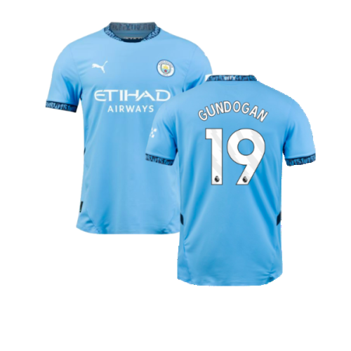 2024-2025 Man City Home Authentic Shirt with packaging (Gundogan 19)