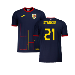 2024-2025 Romania Presentation S/S T-shirt (Navy) (Stanciu 21)