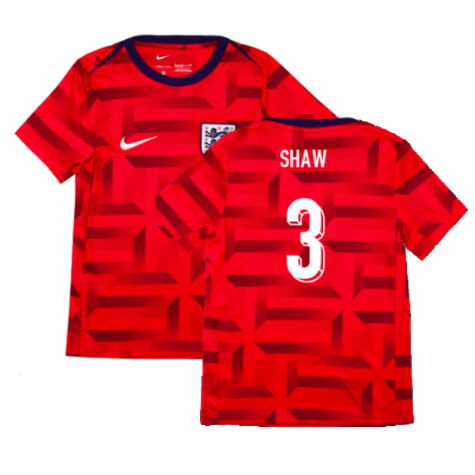 2024-2025 England Academy Pro Pre-Match Top (Siren Red) - Kids (Shaw 3)