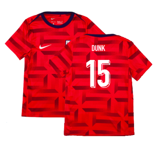 2024-2025 England Academy Pro Pre-Match Top (Siren Red) - Kids (Dunk 15)