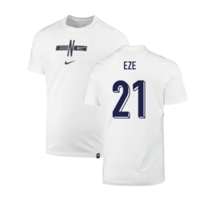 2024-2025 England Soccer T-Shirt (White) (Eze 21)