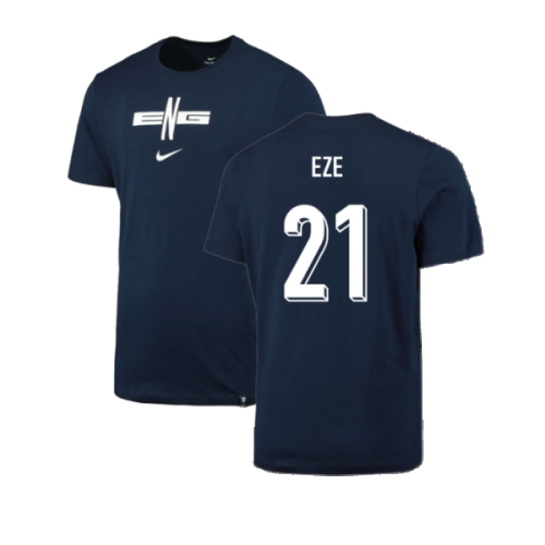 2024-2025 England Football T-Shirt (Navy) (Eze 21)