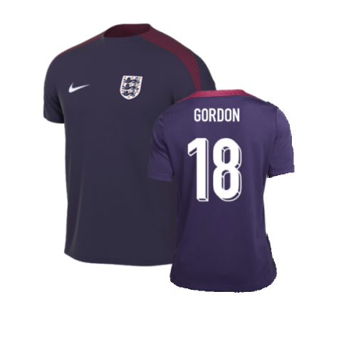 2024-2025 England Strike Training Shirt (Purple Ink) (Gordon 18)