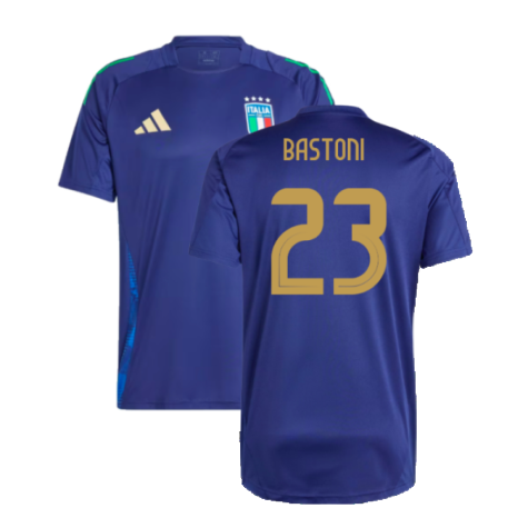 2024-2025 Italy Training Jersey (Navy) (BASTONI 23)