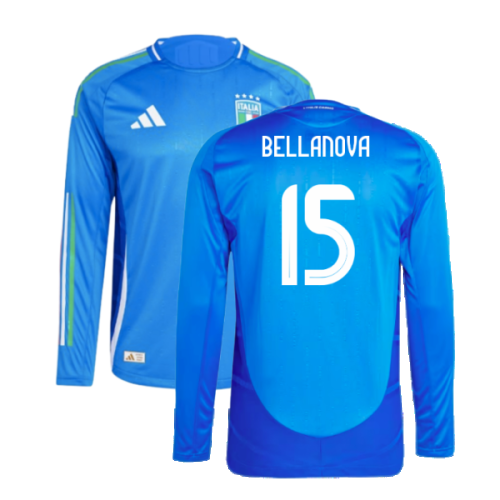 2024-2025 Italy Authentic Long Sleeve Home Shirt (BELLANOVA 15)