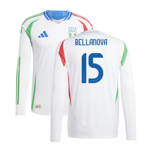 2024-2025 Italy Authentic Long Sleeve Away Shirt (BELLANOVA 15)