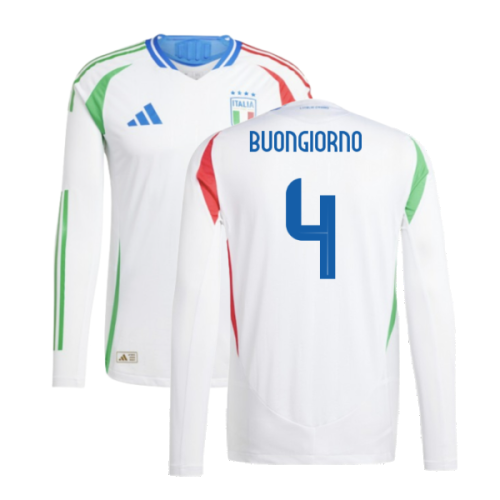 2024-2025 Italy Authentic Long Sleeve Away Shirt (BUONGIORNO 4)