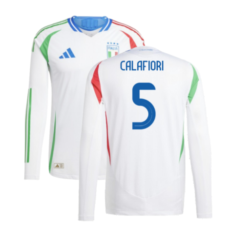 2024-2025 Italy Authentic Long Sleeve Away Shirt (CALAFIORI 5)