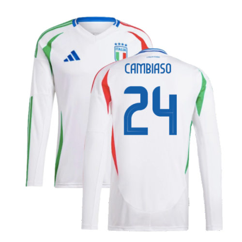 2024-2025 Italy Long Sleeve Away Shirt (CAMBIASO 24)