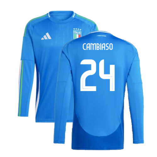 2024-2025 Italy Long Sleeve Home Shirt (CAMBIASO 24)