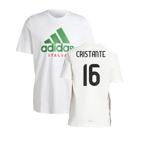 2024-2025 Italy DNA Graphic Tee (White) (CRISTANTE 16)