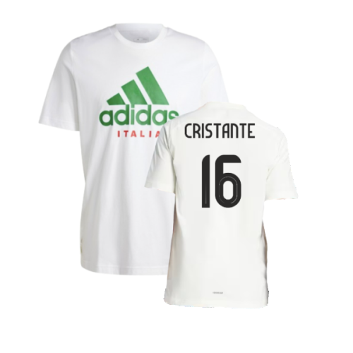 2024-2025 Italy DNA Graphic Tee (White) (CRISTANTE 16)