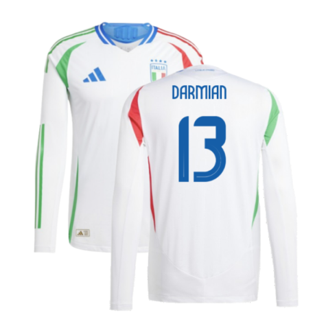 2024-2025 Italy Authentic Long Sleeve Away Shirt (DARMIAN 13)