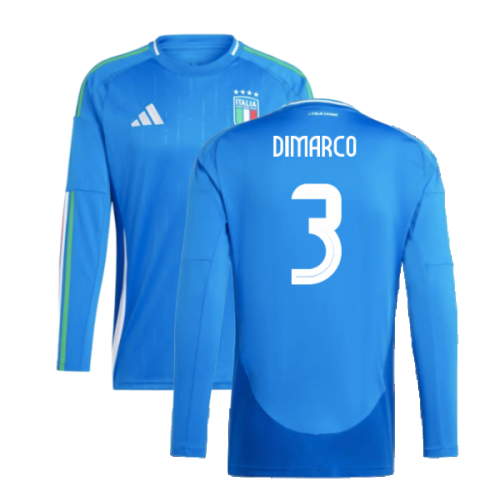 2024-2025 Italy Long Sleeve Home Shirt (DIMARCO 3)