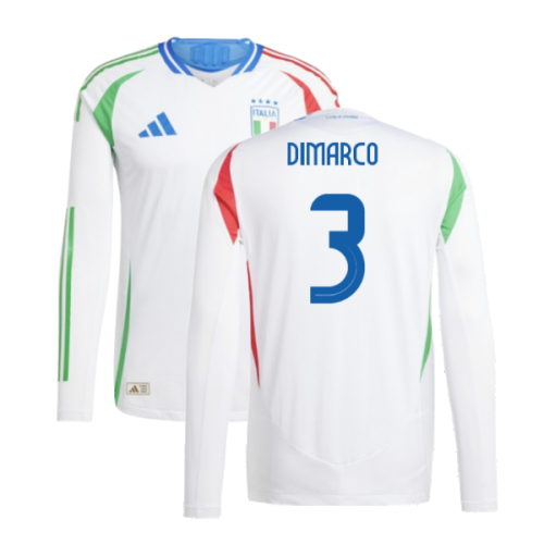 2024-2025 Italy Authentic Long Sleeve Away Shirt (DIMARCO 3)