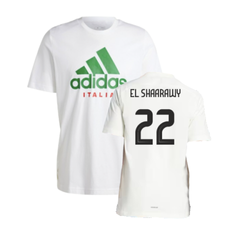 2024-2025 Italy DNA Graphic Tee (White) (EL SHAARAWY 22)