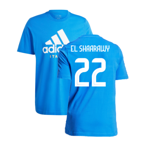 2024-2025 Italy DNA Graphic Tee (Blue) (EL SHAARAWY 22)