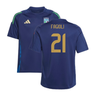 2024-2025 Italy Training Jersey (Navy) - Kids (FAGIOLI 21)