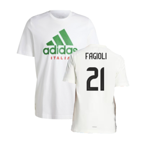 2024-2025 Italy DNA Graphic Tee (White) (FAGIOLI 21)