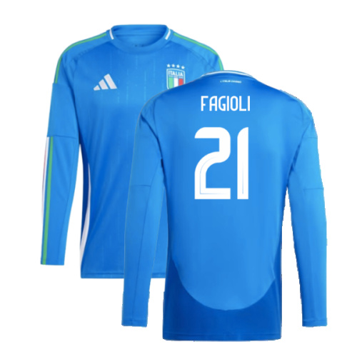 2024-2025 Italy Long Sleeve Home Shirt (FAGIOLI 21)