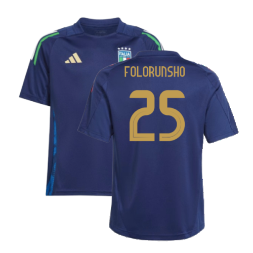 2024-2025 Italy Training Jersey (Navy) - Kids (FOLORUNSHO 25)