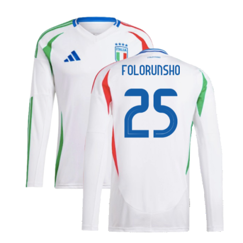 2024-2025 Italy Long Sleeve Away Shirt (FOLORUNSHO 25)