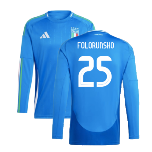 2024-2025 Italy Long Sleeve Home Shirt (FOLORUNSHO 25)