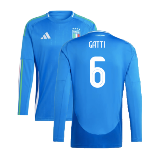 2024-2025 Italy Long Sleeve Home Shirt (GATTI 6)