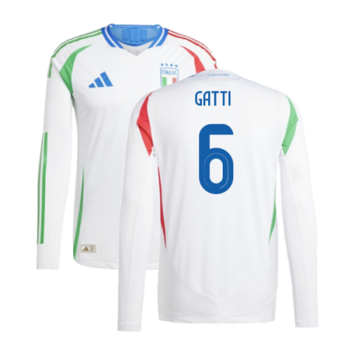 2024-2025 Italy Authentic Long Sleeve Away Shirt (GATTI 6)