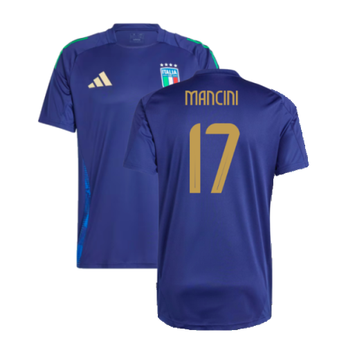 2024-2025 Italy Training Jersey (Navy) (MANCINI 17)