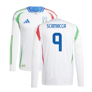 2024-2025 Italy Authentic Long Sleeve Away Shirt (SCAMACCA 9) 2024-2025 Italy Authentic Long Sleeve Away Shirt (SCAMACCA 9)