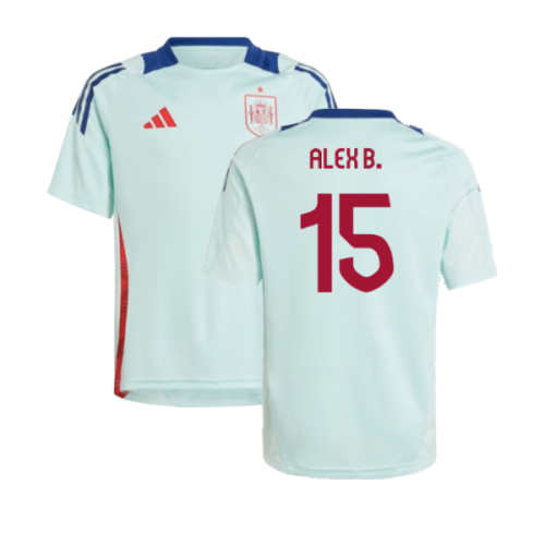 2024-2025 Spain Training Jersey (Turquoise) - Kids (Alex B. 15)