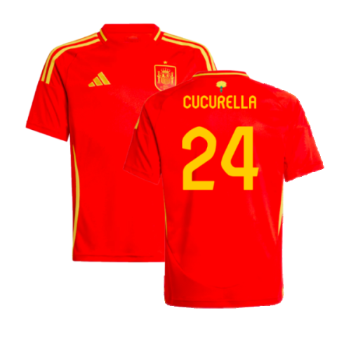 2024-2025 Spain Home Shirt (Kids) (Cucurella 24)