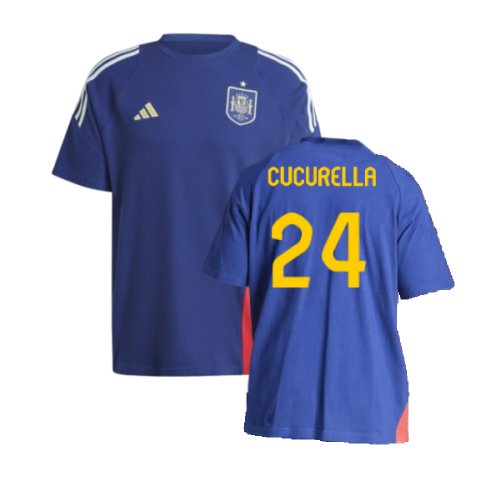 2024-2025 Spain Training Tee (Blue) (Cucurella 24)