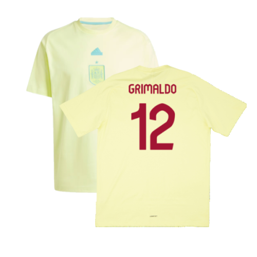 2024-2025 Spain Travel Tee (Yellow) (Grimaldo 12)