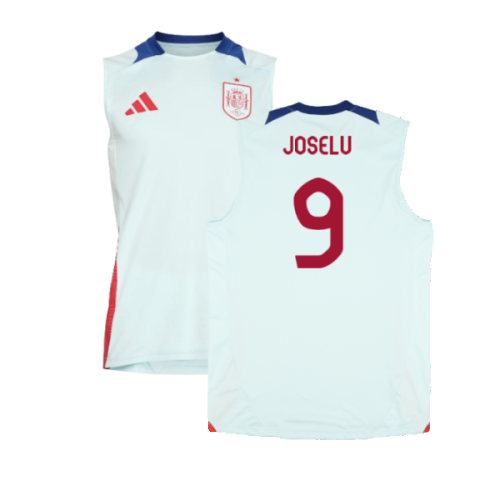 2024-2025 Spain Sleeveless Jersey (Mint) (Joselu 9)