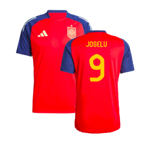 2024-2025 Spain Training Jersey (Red) (Joselu 9)