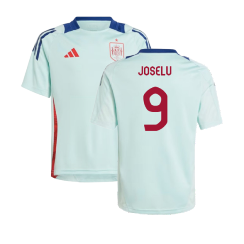 2024-2025 Spain Training Jersey (Turquoise) - Kids (Joselu 9)