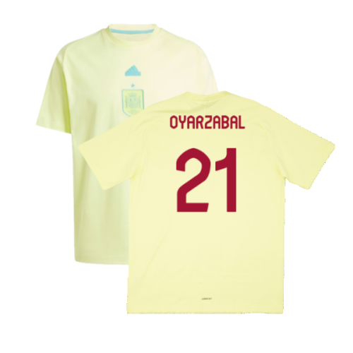 2024-2025 Spain Travel Tee (Yellow) (Oyarzabal 21)