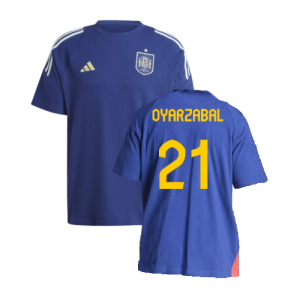 2024-2025 Spain Training Tee (Blue) (Oyarzabal 21)