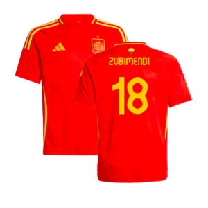 2024-2025 Spain Home Shirt (Kids) (Zubimendi 18) 2024-2025 Spain Home Shirt (Kids) (Zubimendi 18)